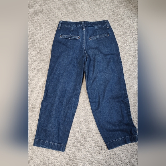 Women's Banana Republic Wide Leg Jeans - Mid Rise Straight - Size 4 Petite - EUC - Picture 3 of 4